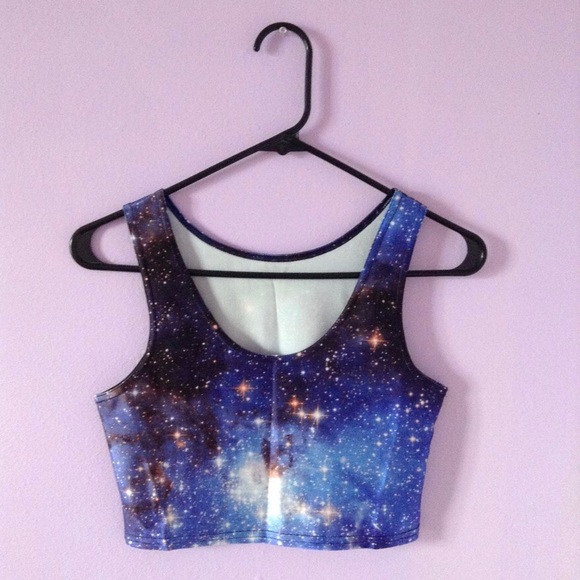 Galaxy Swim Crop Top NWOT - Picture 2 of 3